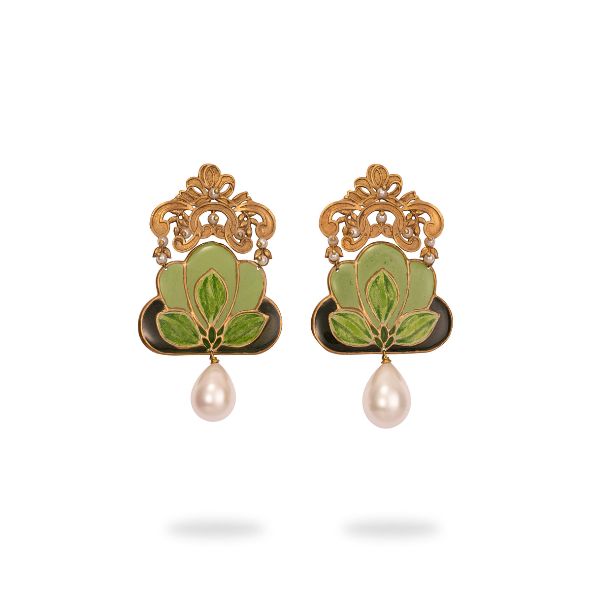 Jade Pearl Earrings