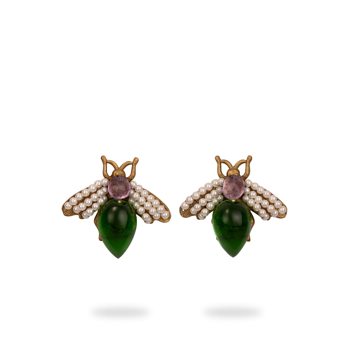 Shahpari Earrings - Deep Emerald