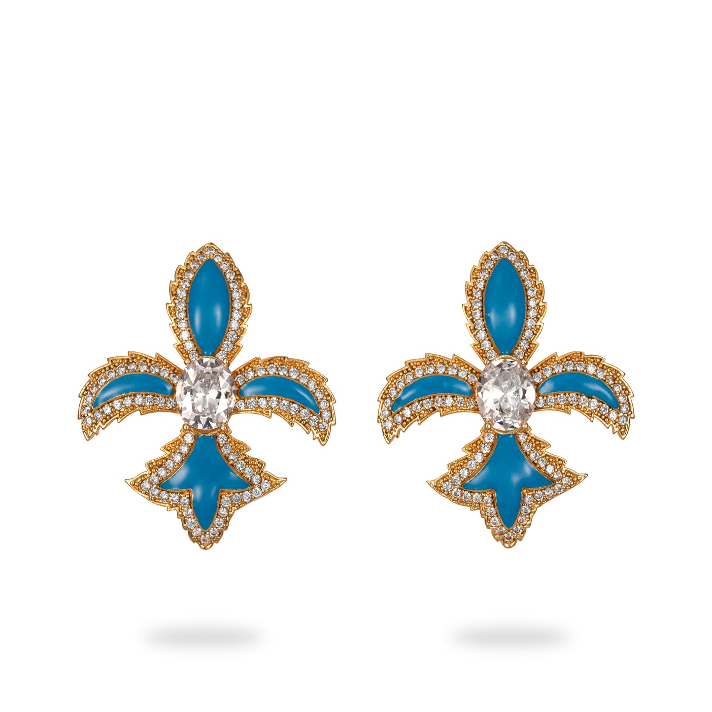 Turquoise Lily Earrings