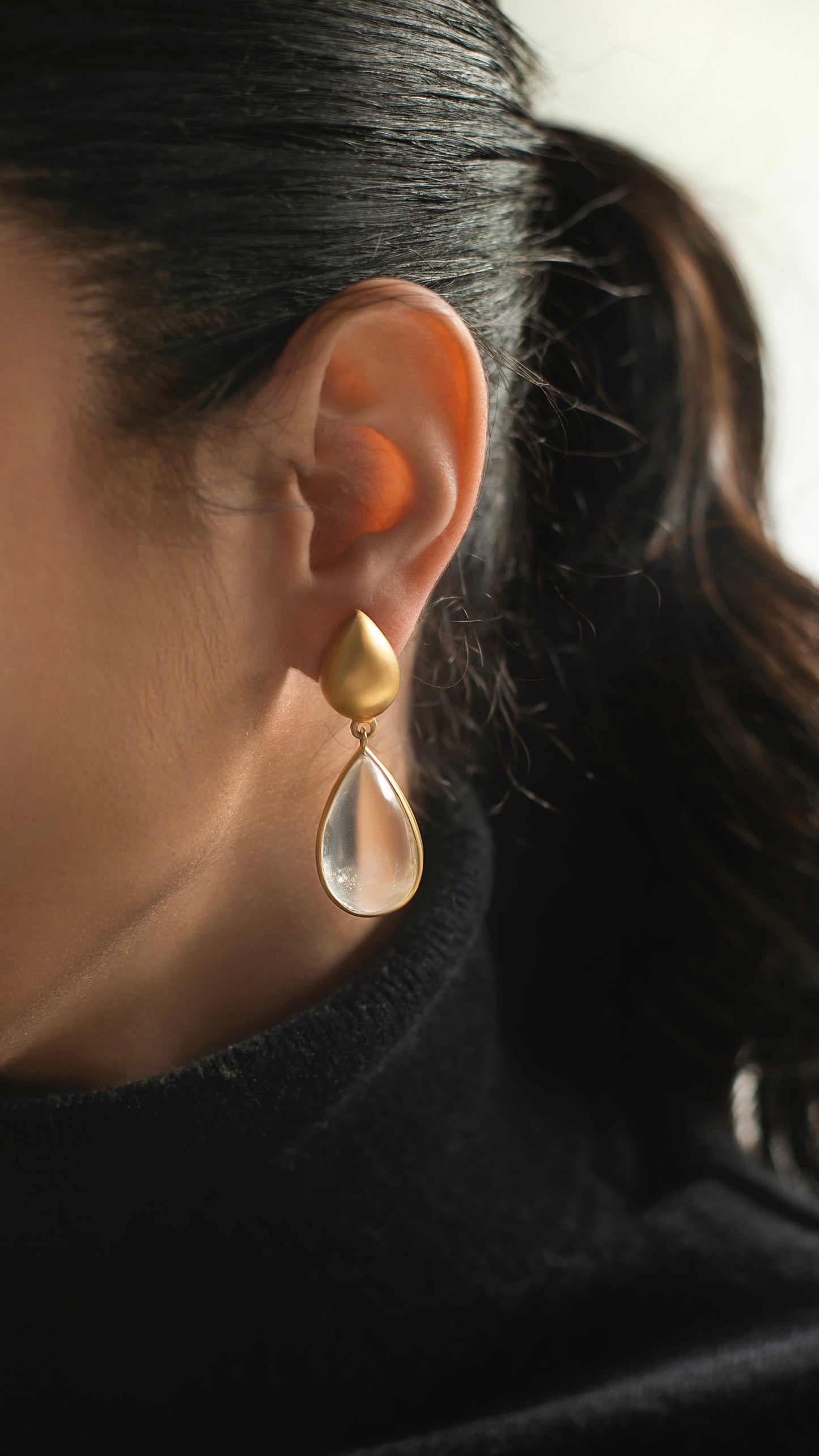 Quartz Drop Earrings