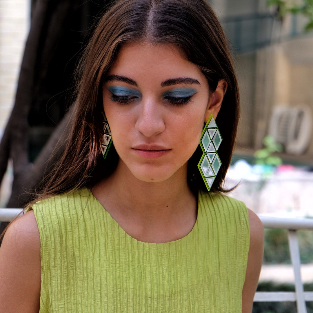 Diamond Asymmetric Earrings