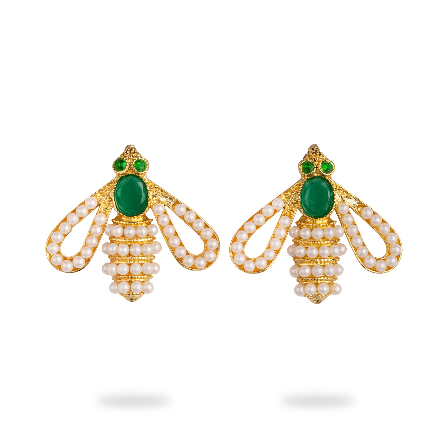 Pearl Honey Bee Earrings