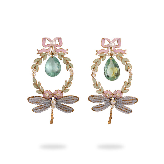 Green Blossom Earrings