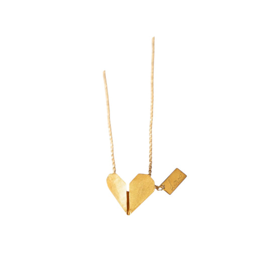 Plissé Heart Necklace