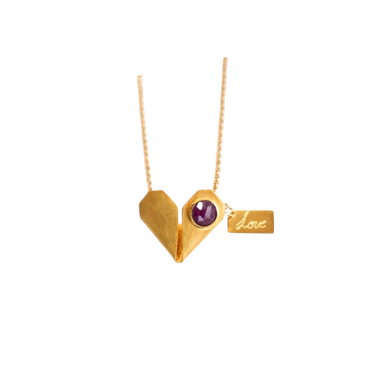 Plissé Amethyst Necklace