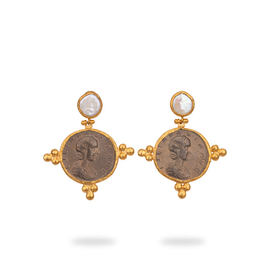 Gold Coin Earrings