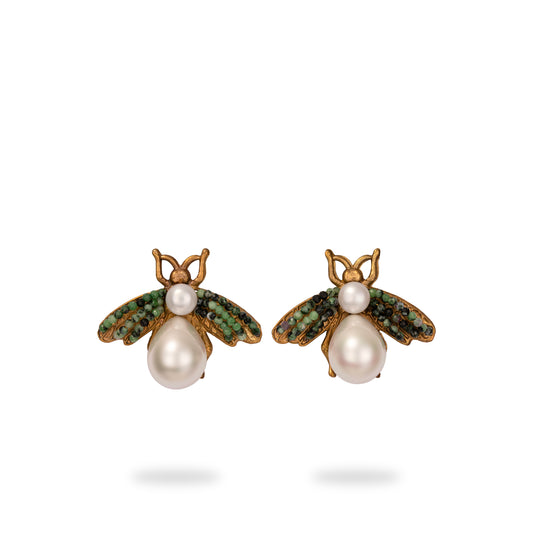 Green Shahpari Earrings