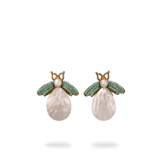 Shahpari Earrings - Aqua