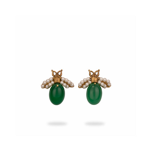 Shahpari Earrings - Emerald