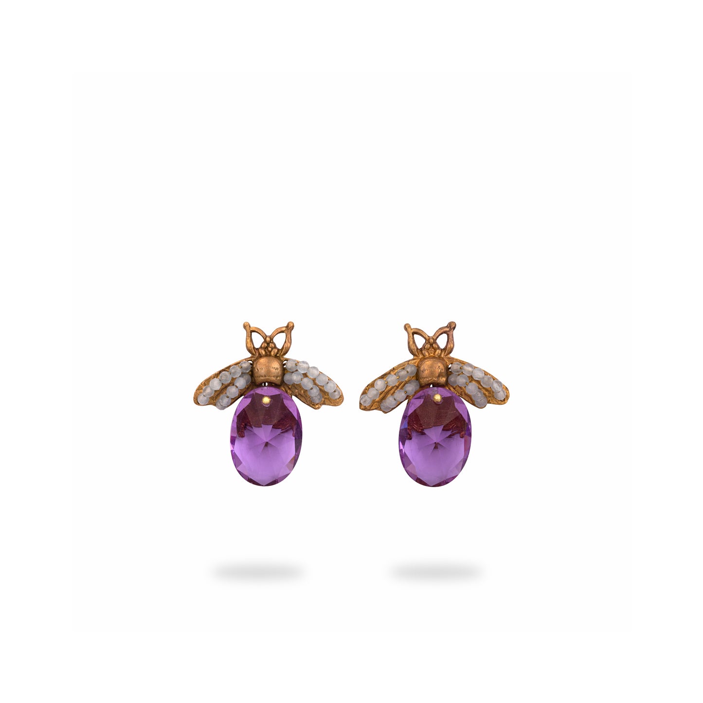 Shahpari Earrings - Amethyst