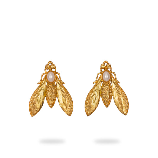 Queen Bee Pearl Earrings