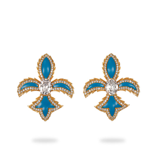Turquoise Lily Earrings