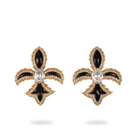 Onyx Lily Earrings