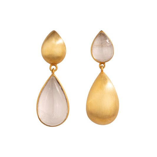 Quartz Drop Earrings