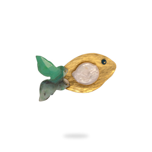 Golden Fish Brooch