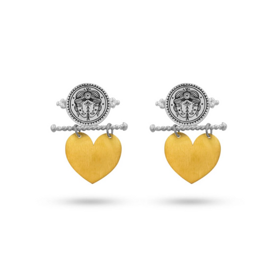 Face & Heart Earrings