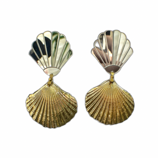 Gold Shell Earrings