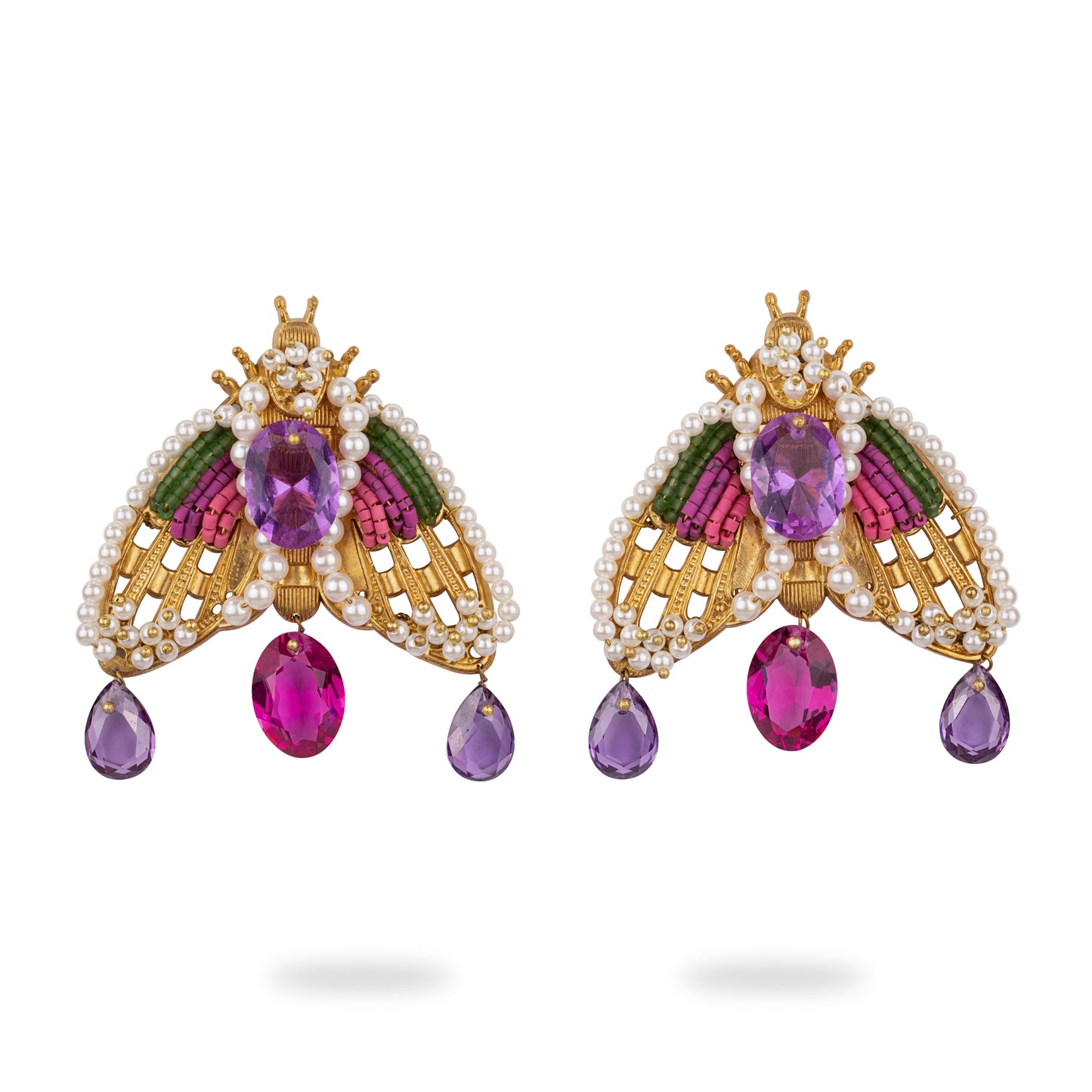 Purple Butterfly Earrings