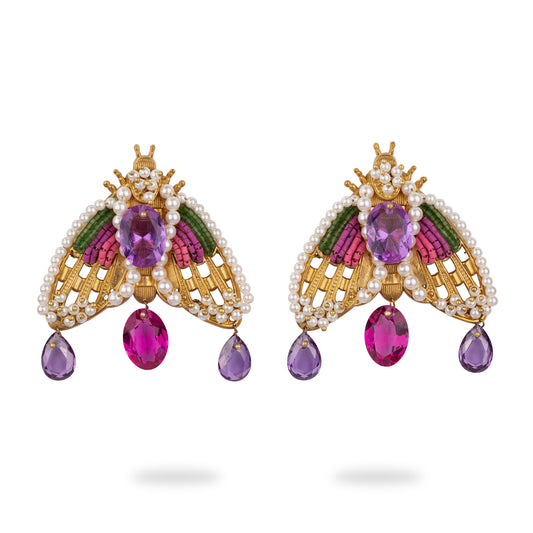 Purple Butterfly Earrings