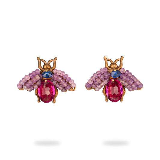 Purple Shahpari Earrings