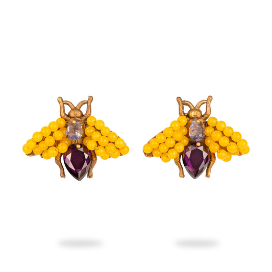 Yellow Shahparak Earrings