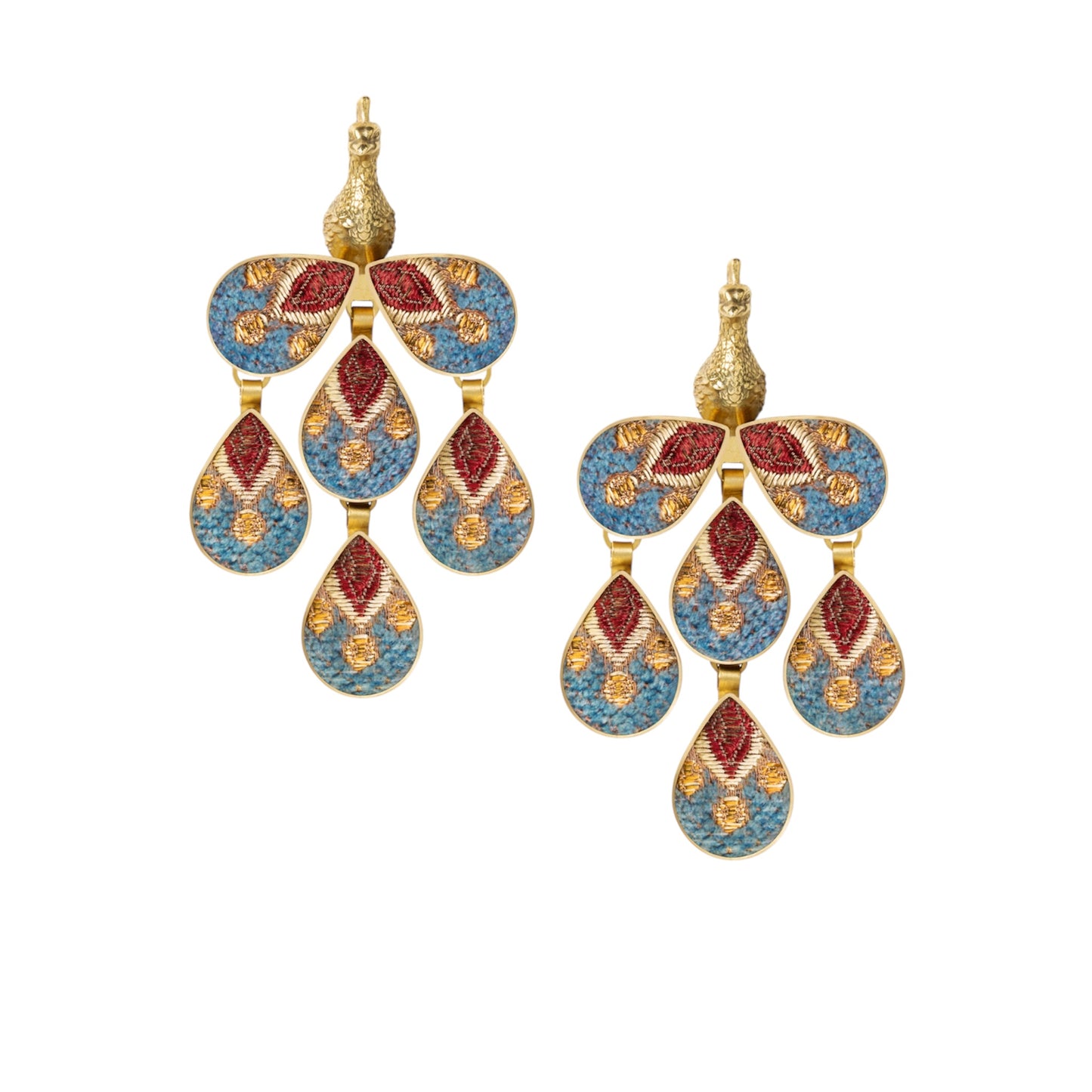 Peacock Earrings - Turquoise