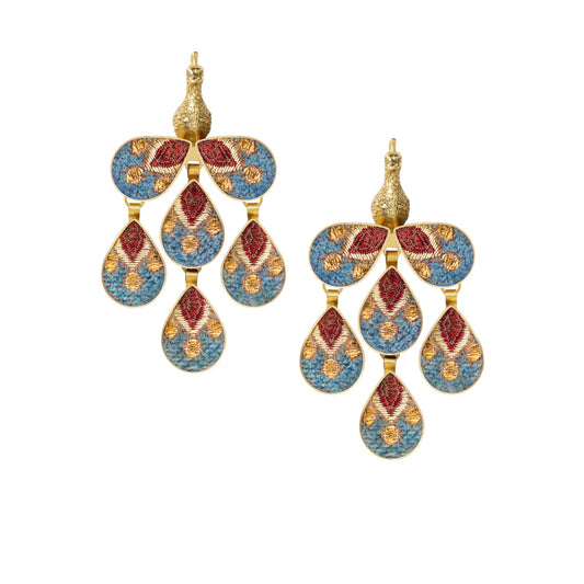 Peacock Earrings - Turquoise
